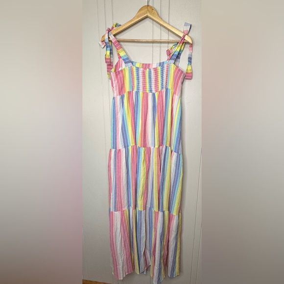 Draper James Multicolor Striped Maxi Dress - Picture 7 of 12